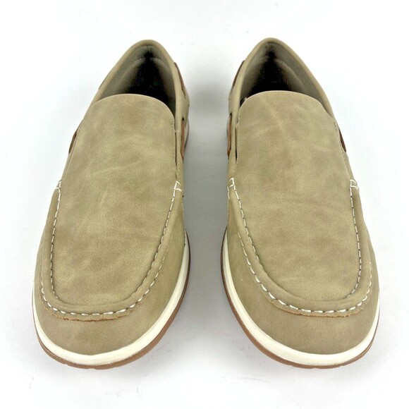 SJB Oakdale Sand Mens Loafers Shoes Slip-on Faux Suede Comfort Boating SZ 12 NEW - Picture 9 of 16
